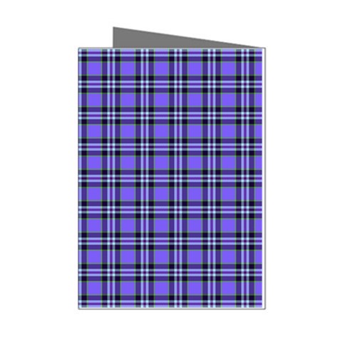 Blue Tartan Plaid 1 Mini Greeting Cards (Pkg of 8) from ArtsNow.com Left