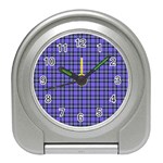 Blue Tartan Plaid 1 Travel Alarm Clock