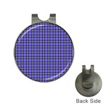 Blue Tartan Plaid 1 Hat Clips with Golf Markers