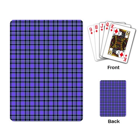 Blue Tartan Plaid 1 Playing Cards Single Design (Rectangle) from ArtsNow.com Back