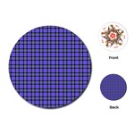 Blue Tartan Plaid 1 Playing Cards Single Design (Round)