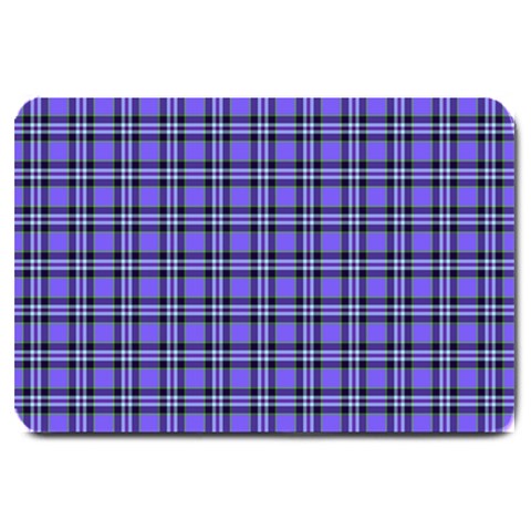 Blue Tartan Plaid 1 Large Doormat from ArtsNow.com 30 x20  Door Mat