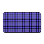 Blue Tartan Plaid 1 Medium Bar Mat