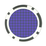 Blue Tartan Plaid 1 Poker Chip Card Guard