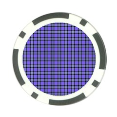 Blue Tartan Plaid 1 Poker Chip Card Guard from ArtsNow.com Back