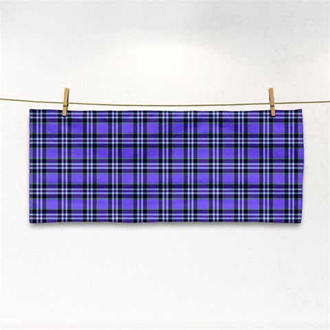 Blue Tartan Plaid 1 Hand Towel from ArtsNow.com Front