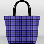 Blue Tartan Plaid 1 Bucket Bag