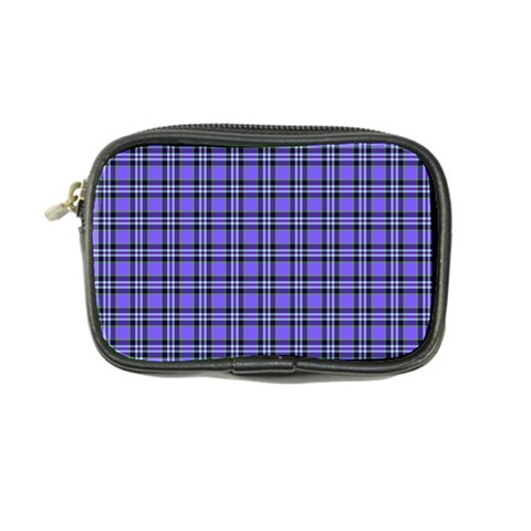 Blue Tartan Plaid 1 Coin Purse from ArtsNow.com Front