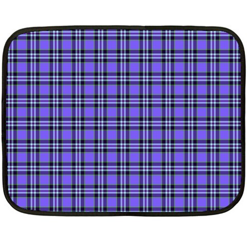 Blue Tartan Plaid 1 Two Sides Fleece Blanket (Mini) from ArtsNow.com 35 x27  Blanket Front