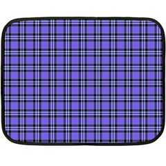 Blue Tartan Plaid 1 Two Sides Fleece Blanket (Mini) from ArtsNow.com 35 x27  Blanket Front