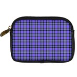 Blue Tartan Plaid 1 Digital Camera Leather Case