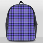 Blue Tartan Plaid 1 School Bag (Large)