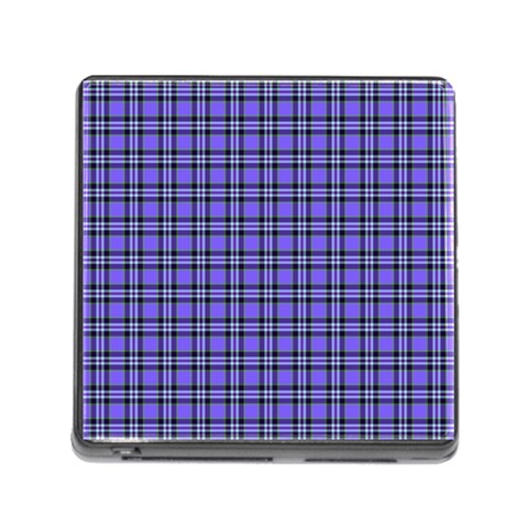 Blue Tartan Plaid 1 Memory Card Reader (Square 5 Slot) from ArtsNow.com Front