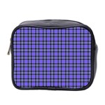 Blue Tartan Plaid 1 Mini Toiletries Bag (Two Sides)