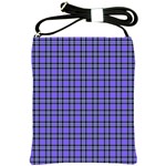 Blue Tartan Plaid 1 Shoulder Sling Bag