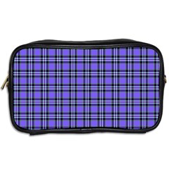 Blue Tartan Plaid 1 Toiletries Bag (Two Sides) from ArtsNow.com Back