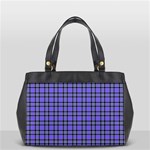 Blue Tartan Plaid 1 Oversize Office Handbag