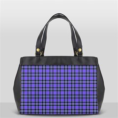 Blue Tartan Plaid 1 Oversize Office Handbag (2 Sides) from ArtsNow.com Front