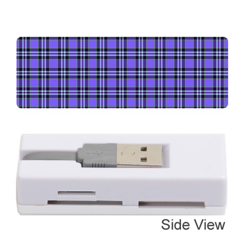 Blue Tartan Plaid 1 Memory Card Reader (Stick) from ArtsNow.com Front