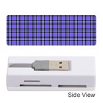 Blue Tartan Plaid 1 Memory Card Reader (Stick)