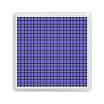 Blue Tartan Plaid 1 Memory Card Reader (Square)