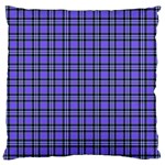 Blue Tartan Plaid 1 Large Cushion Case (One Side)