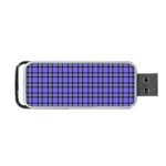 Blue Tartan Plaid 1 Portable USB Flash (One Side)