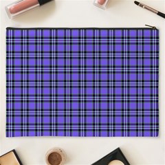 Blue Tartan Plaid 1 Cosmetic Bag (XXXL) from ArtsNow.com Back