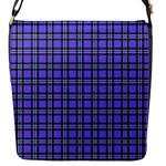 Blue Tartan Plaid 1 Flap Closure Messenger Bag (S)