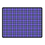 Blue Tartan Plaid 1 Two Sides Fleece Blanket (Small)