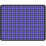 Blue Tartan Plaid 1 Two Sides Fleece Blanket (Medium)