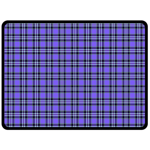 Blue Tartan Plaid 1 Two Sides Fleece Blanket (Large) from ArtsNow.com 80 x60  Blanket Front