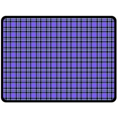 Blue Tartan Plaid 1 Two Sides Fleece Blanket (Large) from ArtsNow.com 80 x60  Blanket Front