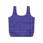 Blue Tartan Plaid 1 Full Print Recycle Bag (S)