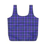 Blue Tartan Plaid 1 Full Print Recycle Bag (M)