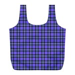 Blue Tartan Plaid 1 Full Print Recycle Bag (L)