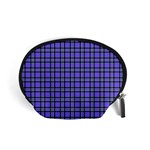 Blue Tartan Plaid 1 Accessory Pouch (Small)