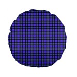 Blue Tartan Plaid 1 Standard 15  Premium Flano Round Cushions