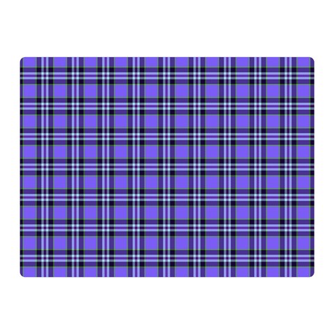 Blue Tartan Plaid 1 Two Sides Premium Plush Fleece Blanket (Mini) from ArtsNow.com 35 x27  Blanket Front