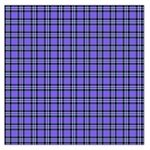 Blue Tartan Plaid 1 Square Satin Scarf (36  x 36 )