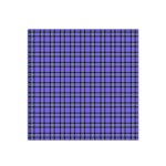 Blue Tartan Plaid 1 Satin Bandana Scarf 22  x 22 