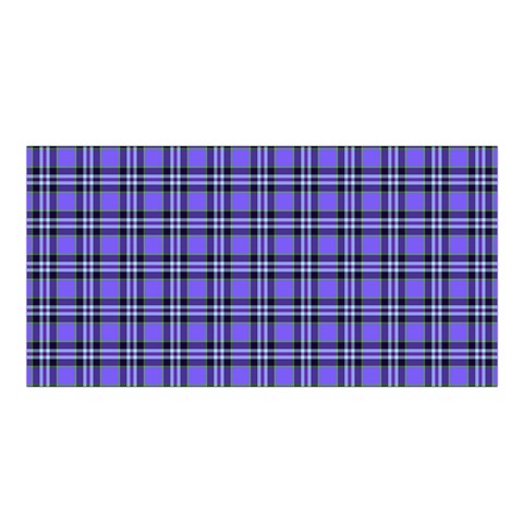 Blue Tartan Plaid 1 Satin Shawl 45  x 80  from ArtsNow.com Front