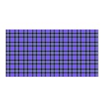 Blue Tartan Plaid 1 Satin Wrap 35  x 70 