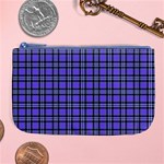 Blue Tartan Plaid 1 Large Coin Purse