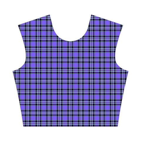 Blue Tartan Plaid 1 Cotton Crop Top from ArtsNow.com Front