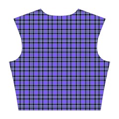 Blue Tartan Plaid 1 Cotton Crop Top from ArtsNow.com Back