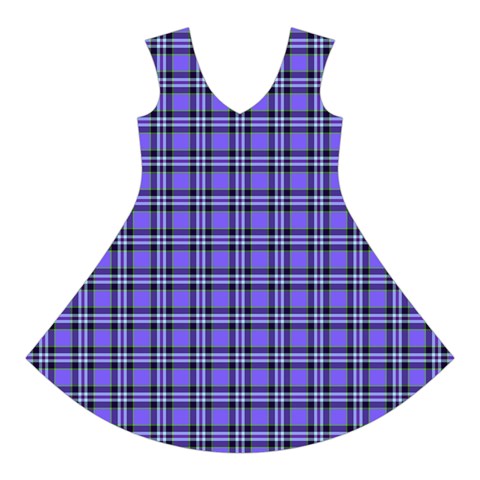 Blue Tartan Plaid 1 Short Sleeve V Front