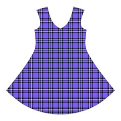 Blue Tartan Plaid 1 Short Sleeve V Front