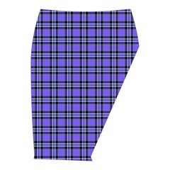 Blue Tartan Plaid 1 Midi Wrap Pencil Skirt from ArtsNow.com  Front Right 