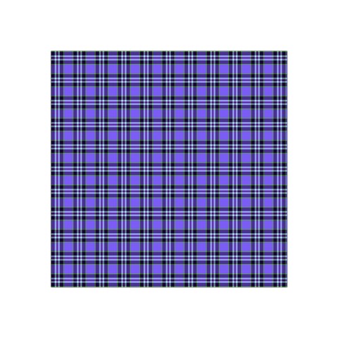 Blue Tartan Plaid 1 Square Tapestry (Small) from ArtsNow.com Front